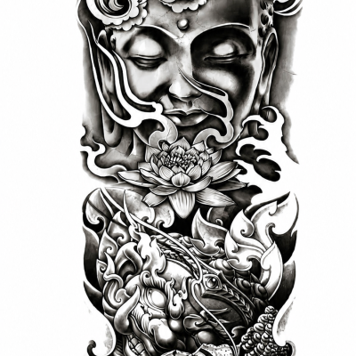 Tattoo arm sleeve budha